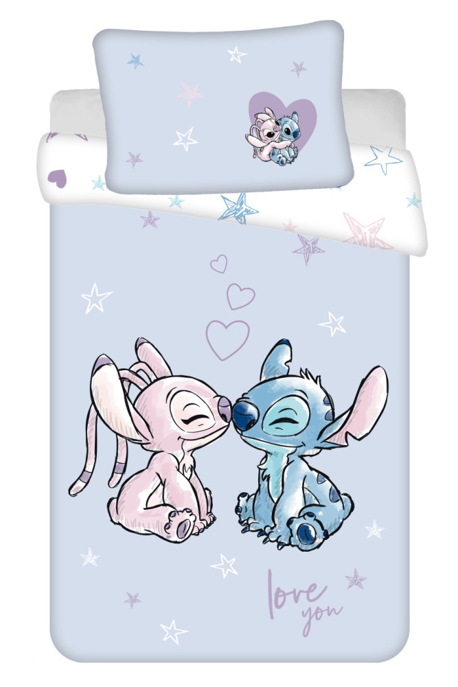 Disney Lilo and Stitch Purple Βρεφικό Βαμβακερό Σετ Παπλωματοθήκης 2 Τεμαχίων 100×135 και 40×60 cm 5885751