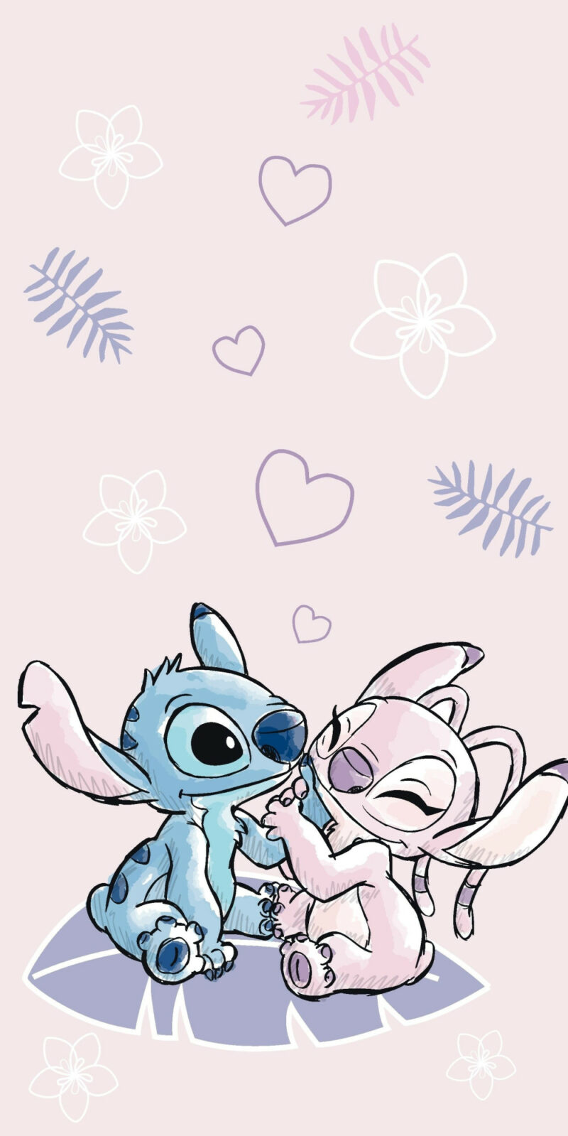 Disney Lilo & Stitch Pink Πετσέτα Μπάνιου & Θαλάσσης 100% Βαμβάκι 70×140 cm 5898204