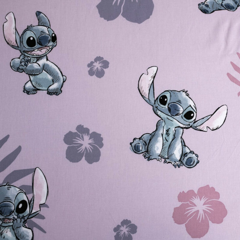 Disney Lilo and Stitch Pink παιδικό σεντόνι μονό με λάστιχο 90×200 cm 5879549