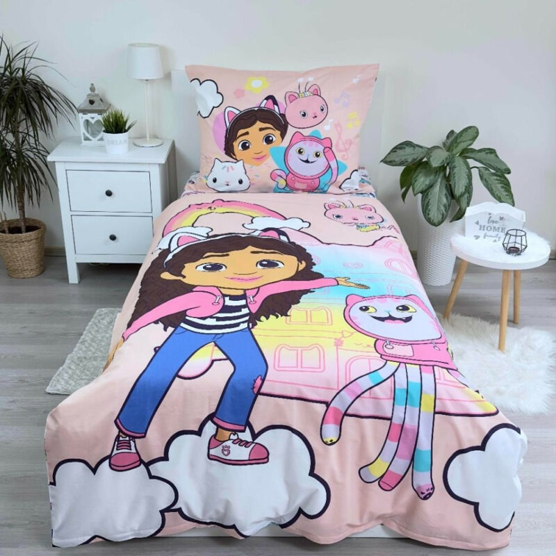 Gabby’s Dollhouse Dreamland Σετ Μονή Παπλωματοθήκη Βαμβακερή 2 Τεμαχίων 140×200 και 70×90 cm 5873896