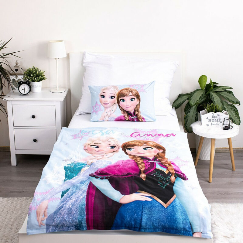 Disney Frozen Light Blue Βρεφικό Βαμβακερό Σετ Παπλωματοθήκης 2 Τεμαχίων 100×135 και 40×60 cm 5899492
