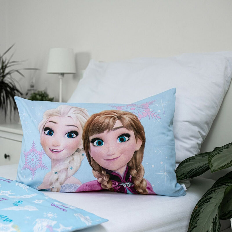 Disney Frozen Light Blue Βρεφικό Βαμβακερό Σετ Παπλωματοθήκης 2 Τεμαχίων 100×135 και 40×60 cm 5899495