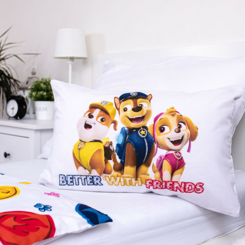 Paw Patrol Teamwork Βρεφικό Βαμβακερό Σετ Παπλωματοθήκης 2 Τεμαχίων 100×135 και 40×60 cm 5899674