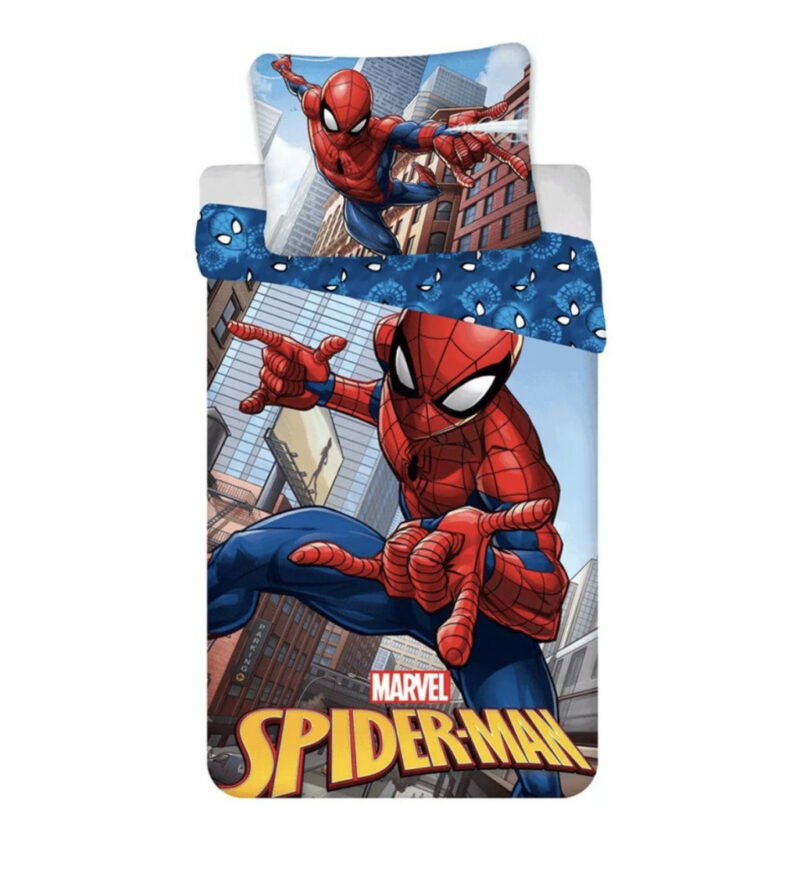 Spiderman Blue Βρεφικό Βαμβακερό Σετ Παπλωματοθήκης 2 Τεμαχίων 100×135 και 40×60 cm 5899681