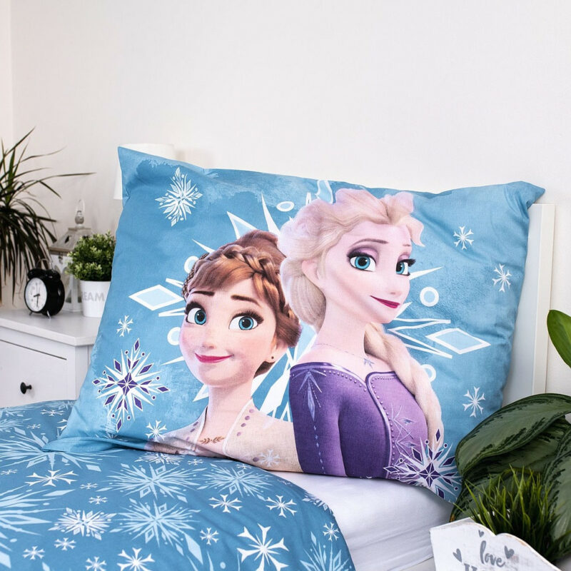 Disney Frozen White Snowflake Βρεφικό Βαμβακερό Σετ Παπλωματοθήκης 2 Τεμαχίων 100×135 και 40×60 cm 5899514