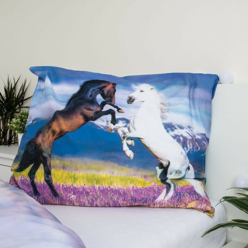Horses Meadow Σετ Μονή Παπλωματοθήκη Βαμβακερή 2 Τεμαχίων 140×200 και 70×90 cm 5905533