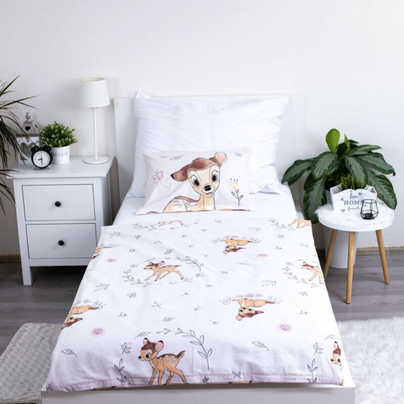 Disney Bambi Beige Βρεφικό Βαμβακερό Σετ Παπλωματοθήκης 2 Τεμαχίων 100×135 και 40×60 cm 5879470