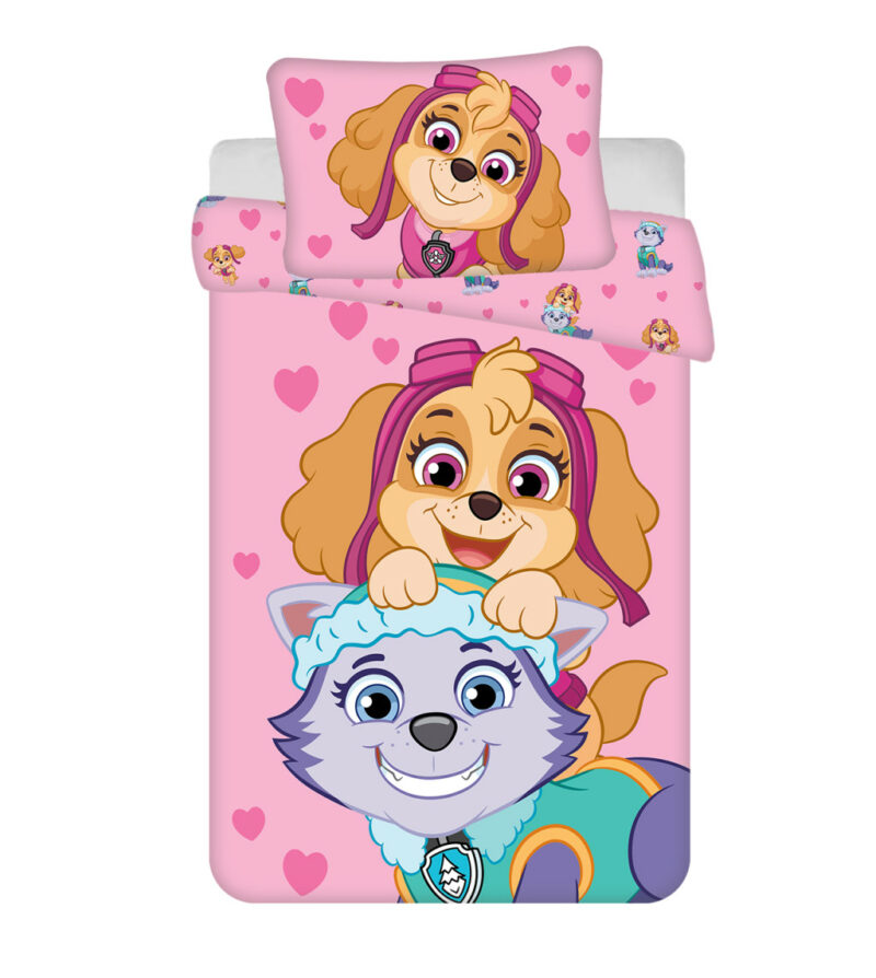 Paw Patrol Girls Friends Βρεφικό Βαμβακερό Σετ Παπλωματοθήκης 2 Τεμαχίων 100×135 και 40×60 cm 5899642