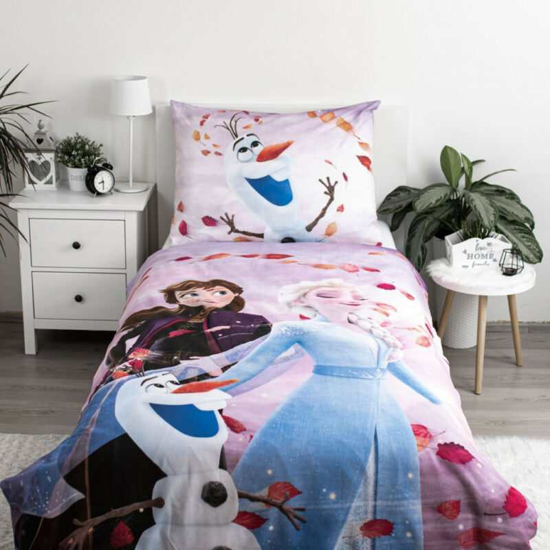Disney Frozen Sky Σετ Μονή Παπλωματοθήκη Βαμβακερή 2 Τεμαχίων 140×200 και 70×90 cm 5873847