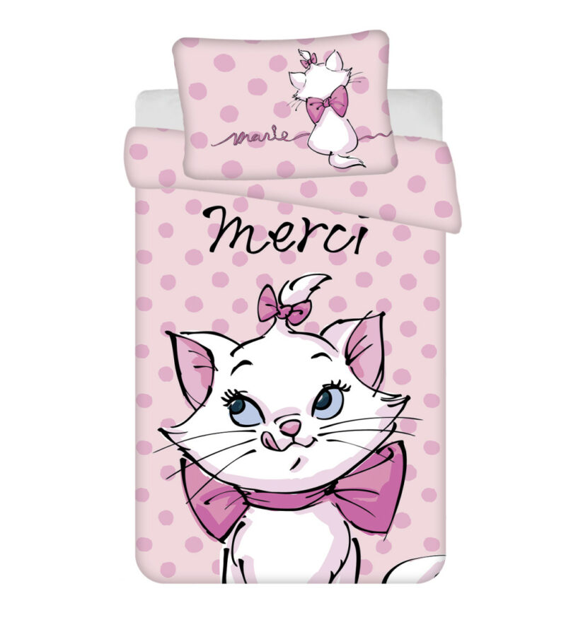 Disney Marie Merci Βρεφικό Βαμβακερό Σετ Παπλωματοθήκης 2 Τεμαχίων 100×135 και 40×60 cm 5879521