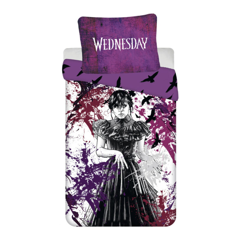 Wednesday Raven Σετ Μονή Παπλωματοθήκη Polycotton 2 Τεμαχίων 140×200 και 70×90 cm 5926960