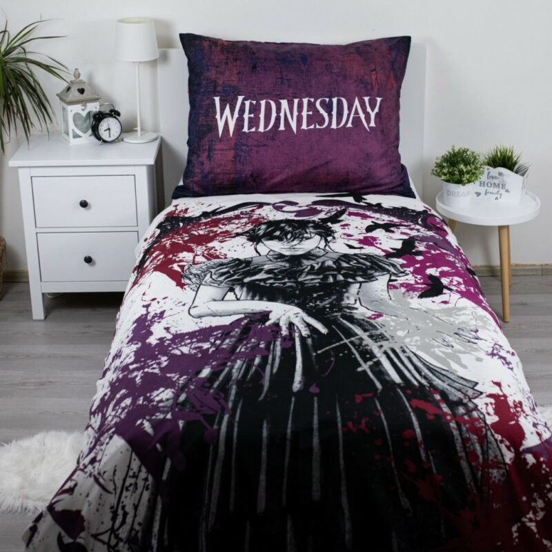Wednesday Raven Σετ Μονή Παπλωματοθήκη Polycotton 2 Τεμαχίων 140×200 και 70×90 cm 5926961