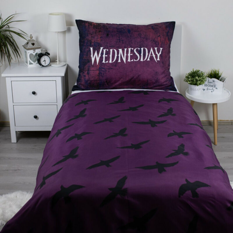 Wednesday Raven Σετ Μονή Παπλωματοθήκη Polycotton 2 Τεμαχίων 140×200 και 70×90 cm 5926962