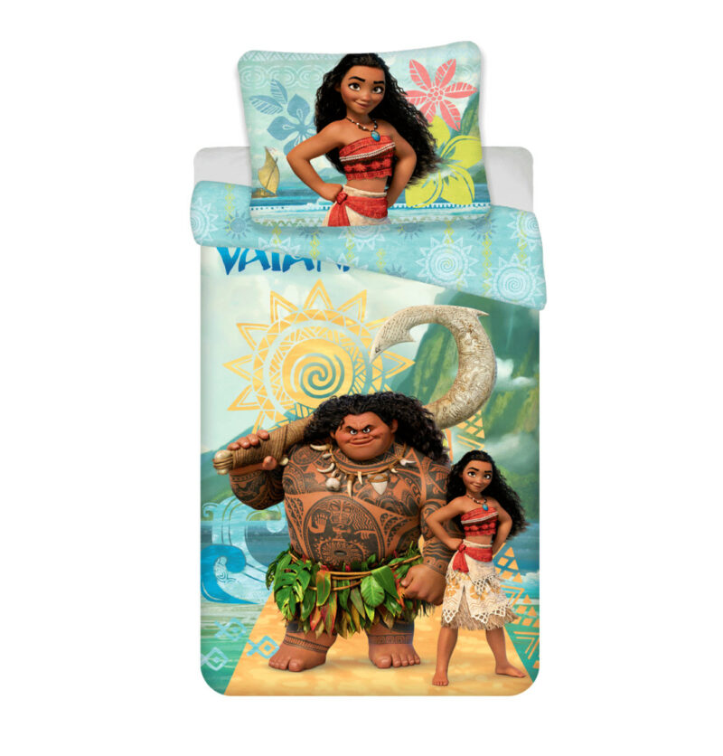 Disney Vaiana Adventure Σετ Μονή Παπλωματοθήκη Βαμβακερή 2 Τεμαχίων 140×200 και 70×90 cm 5899185