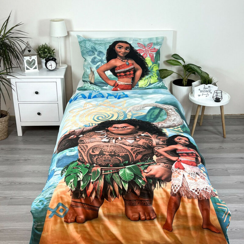 Disney Vaiana Adventure Σετ Μονή Παπλωματοθήκη Βαμβακερή 2 Τεμαχίων 140×200 και 70×90 cm 5899187