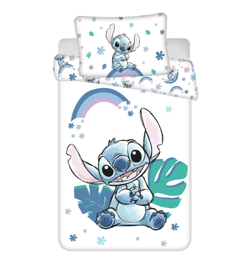 Disney Lilo and Stitch Rainbow Βρεφικό Βαμβακερό Σετ Παπλωματοθήκης 2 Τεμαχίων 100×135 και 40×60 cm 5899559