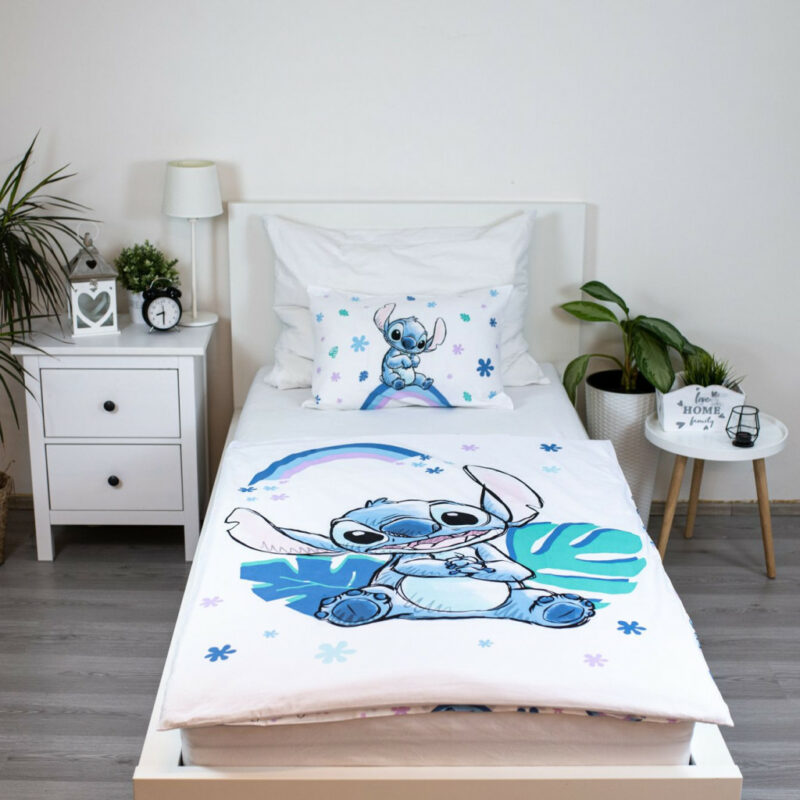 Disney Lilo and Stitch Rainbow Βρεφικό Βαμβακερό Σετ Παπλωματοθήκης 2 Τεμαχίων 100×135 και 40×60 cm 5899562