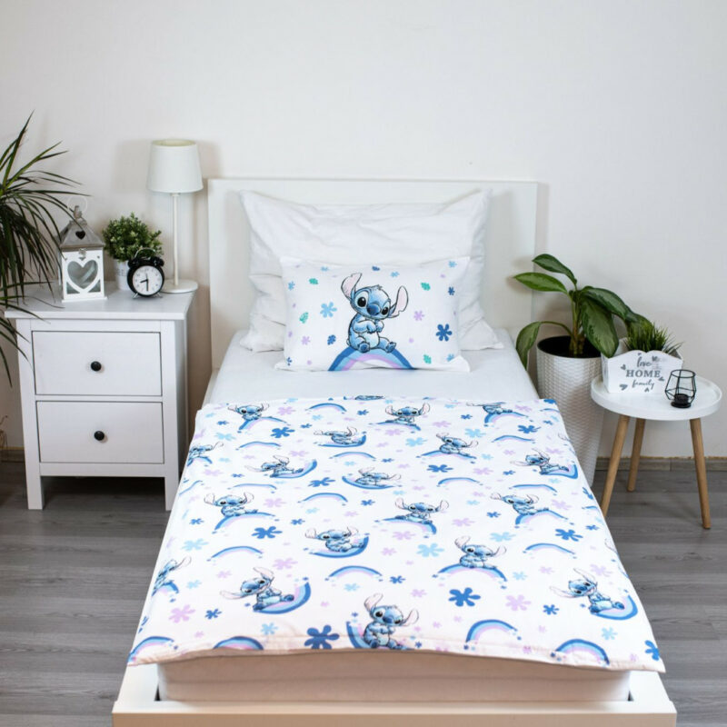 Disney Lilo and Stitch Rainbow Βρεφικό Βαμβακερό Σετ Παπλωματοθήκης 2 Τεμαχίων 100×135 και 40×60 cm 5899563