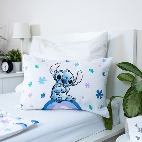Disney Lilo and Stitch Rainbow Βρεφικό Βαμβακερό Σετ Παπλωματοθήκης 2 Τεμαχίων 100×135 και 40×60 cm 5899567