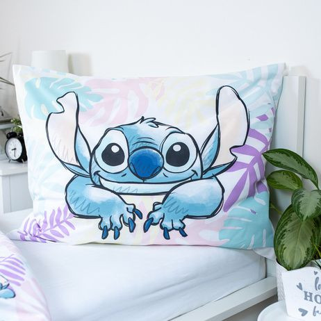 Disney Lilo and Stitch Leaves Σετ Μονή Παπλωματοθήκη Βαμβακερή 2 Τεμαχίων 140×200 και 70×90 cm 5882546