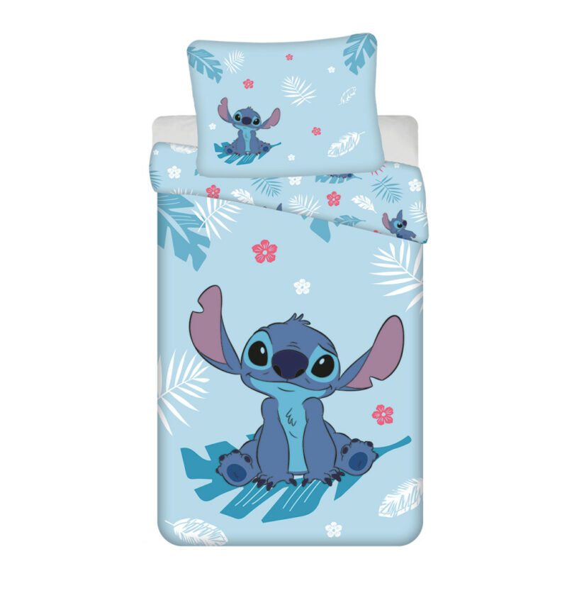 Disney Lilo and Stitch Blue Σετ Μονή Παπλωματοθήκη Βαμβακερή 2 Τεμαχίων 140×200 και 70×90 cm 5881483