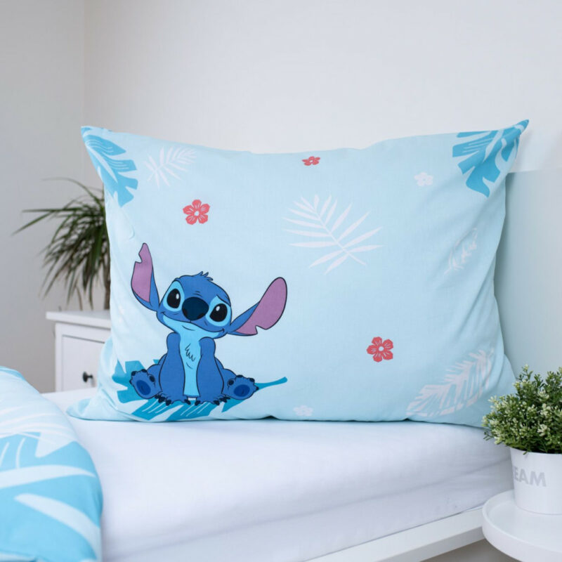 Disney Lilo and Stitch Blue Σετ Μονή Παπλωματοθήκη Βαμβακερή 2 Τεμαχίων 140×200 και 70×90 cm 5881486