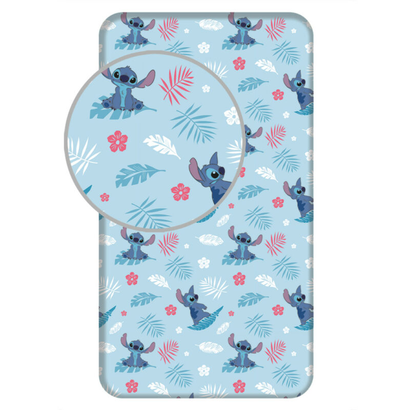 Disney Lilo and Stitch Blue παιδικό σεντόνι μονό με λάστιχο 90×200 cm 5899782