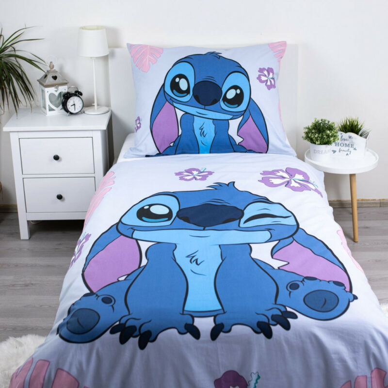 Disney Lilo and Stitch Cute Σετ Μονή Παπλωματοθήκη Βαμβακερή 2 Τεμαχίων 140×200 και 70×90 cm 5881816