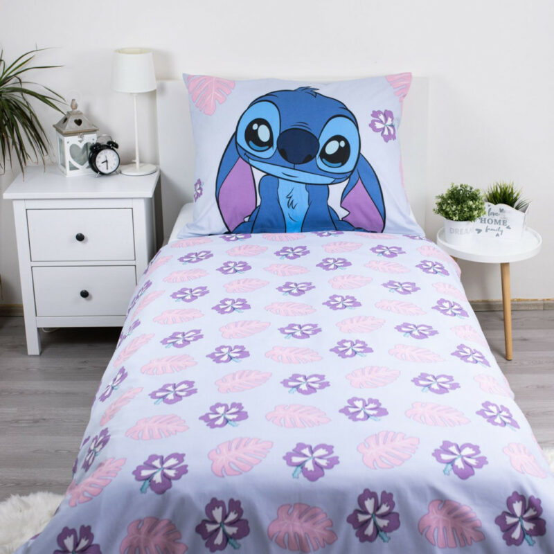 Disney Lilo and Stitch Cute Σετ Μονή Παπλωματοθήκη Βαμβακερή 2 Τεμαχίων 140×200 και 70×90 cm 5881817