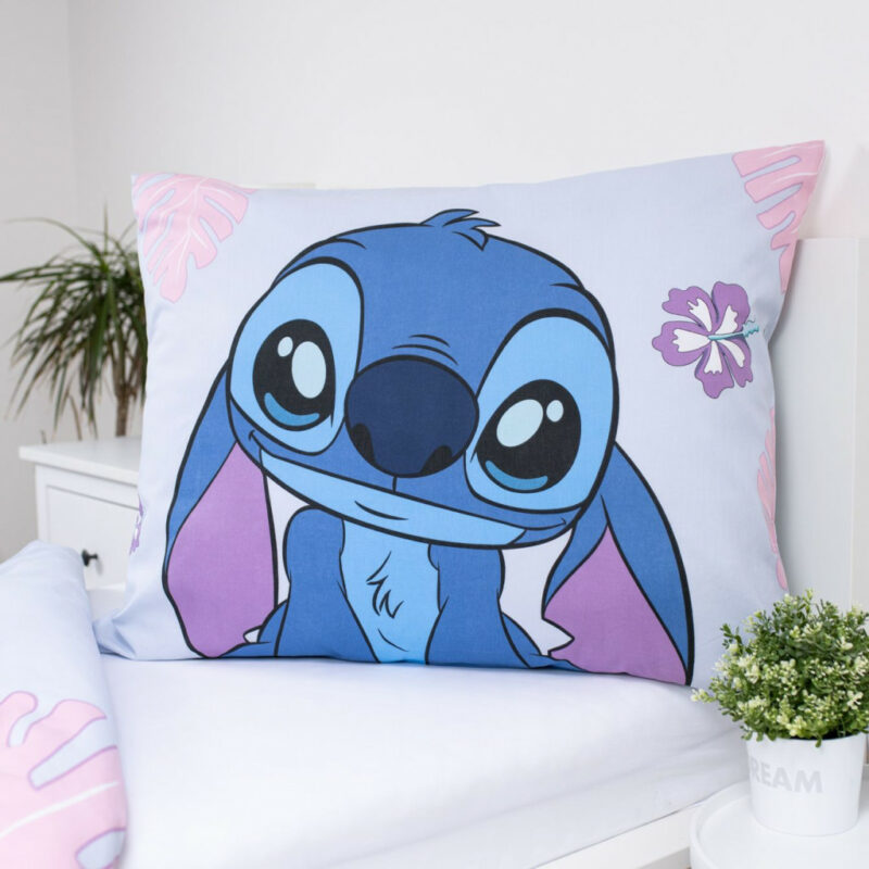 Disney Lilo and Stitch Cute Σετ Μονή Παπλωματοθήκη Βαμβακερή 2 Τεμαχίων 140×200 και 70×90 cm 5881818