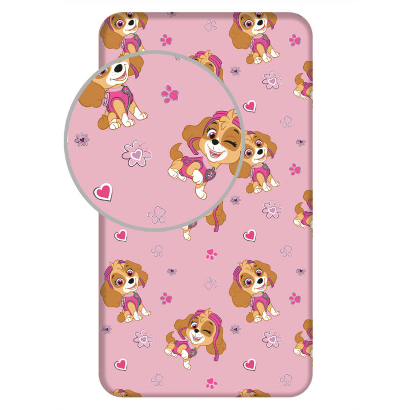 Paw Patrol Skye παιδικό σεντόνι μονό με λάστιχο 90×200 cm 5899827