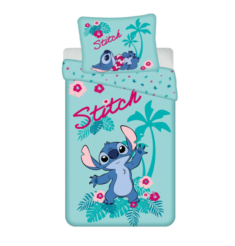 Disney Lilo and Stitch Hawaii Σετ Μονή Παπλωματοθήκη Βαμβακερή 2 Τεμαχίων 140×200 και 70×90 cm 5886226