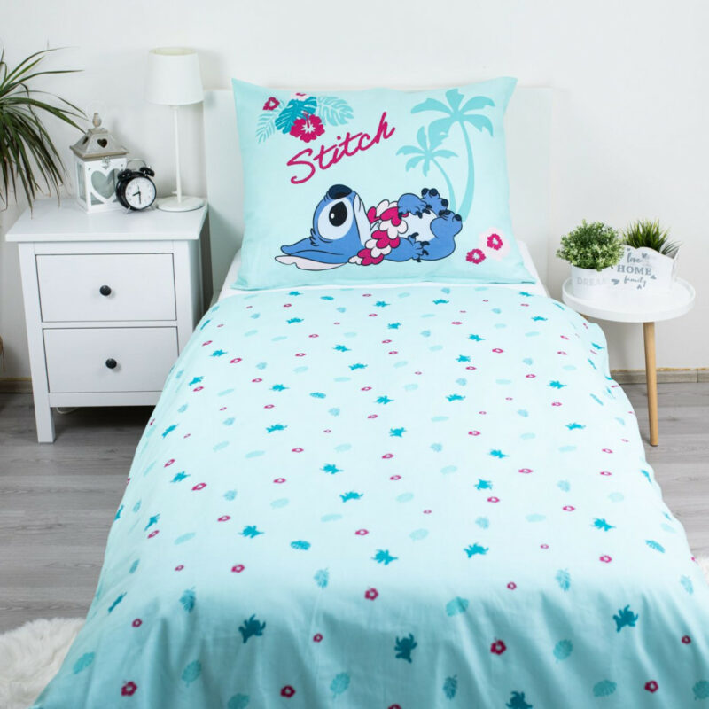 Disney Lilo and Stitch Hawaii Σετ Μονή Παπλωματοθήκη Βαμβακερή 2 Τεμαχίων 140×200 και 70×90 cm 5886228