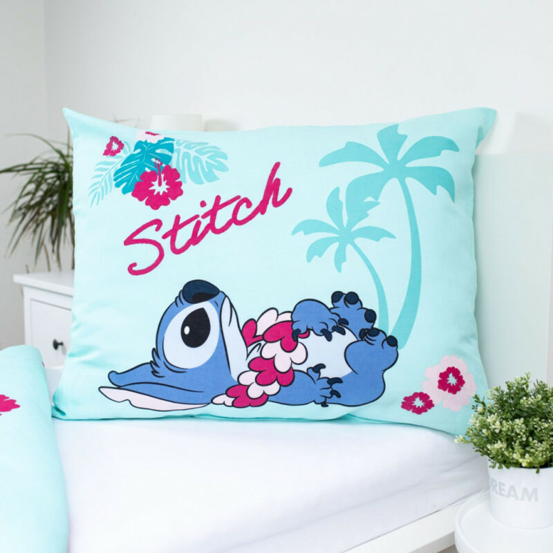 Disney Lilo and Stitch Hawaii Σετ Μονή Παπλωματοθήκη Βαμβακερή 2 Τεμαχίων 140×200 και 70×90 cm 5886229