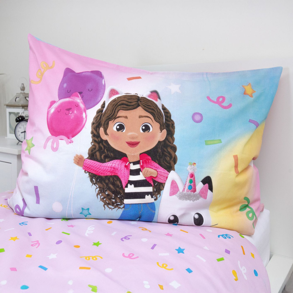 Gabby's Dollhouse Rainbow Σετ Μονή Παπλωματοθήκη Βαμβακερή 2 Τεμαχίων 140×200 και 70×90 cm