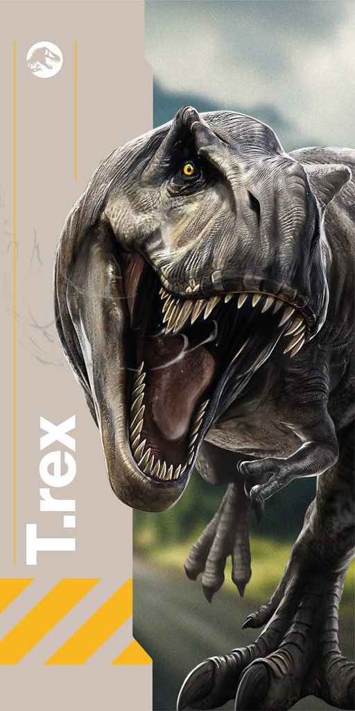 Jurassic World T-Rex Πετσέτα Μπάνιου & Θαλάσσης 100% Βαμβάκι 70×140 cm 5903791