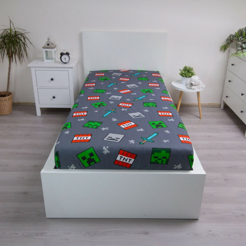 Minecraft We Got This παιδικό σεντόνι μονό με λάστιχο 90×200 cm 5899833