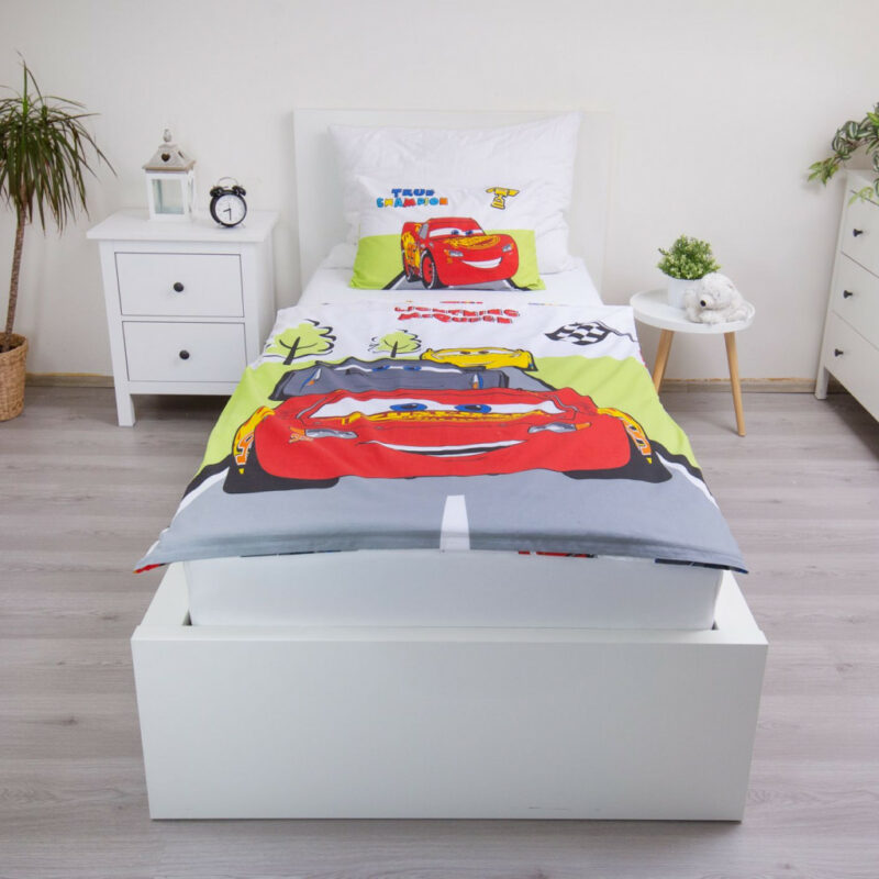 Disney Cars Champion Βρεφικό Βαμβακερό Σετ Παπλωματοθήκης 2 Τεμαχίων 100×135 και 40×60 cm 5886251