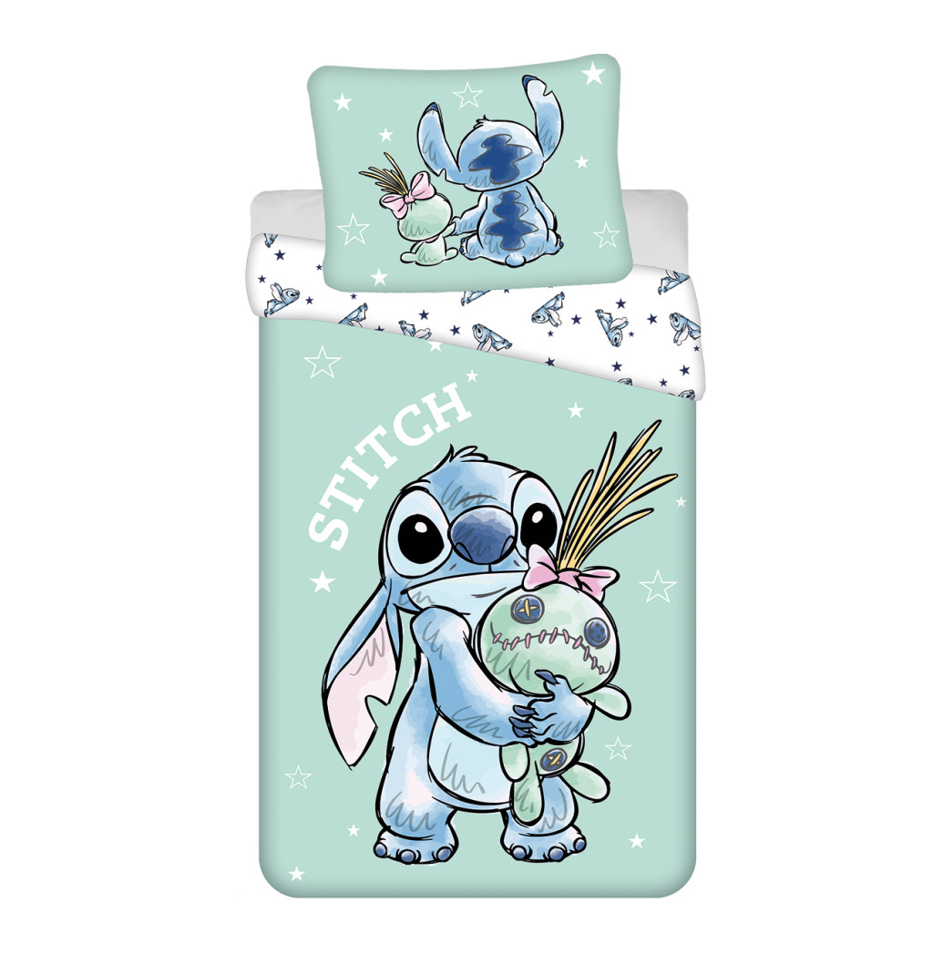 Disney Lilo and Stitch Buddies Σετ Μονή Παπλωματοθήκη Βαμβακερή 2 Τεμαχίων 140×200 και 70×90 cm