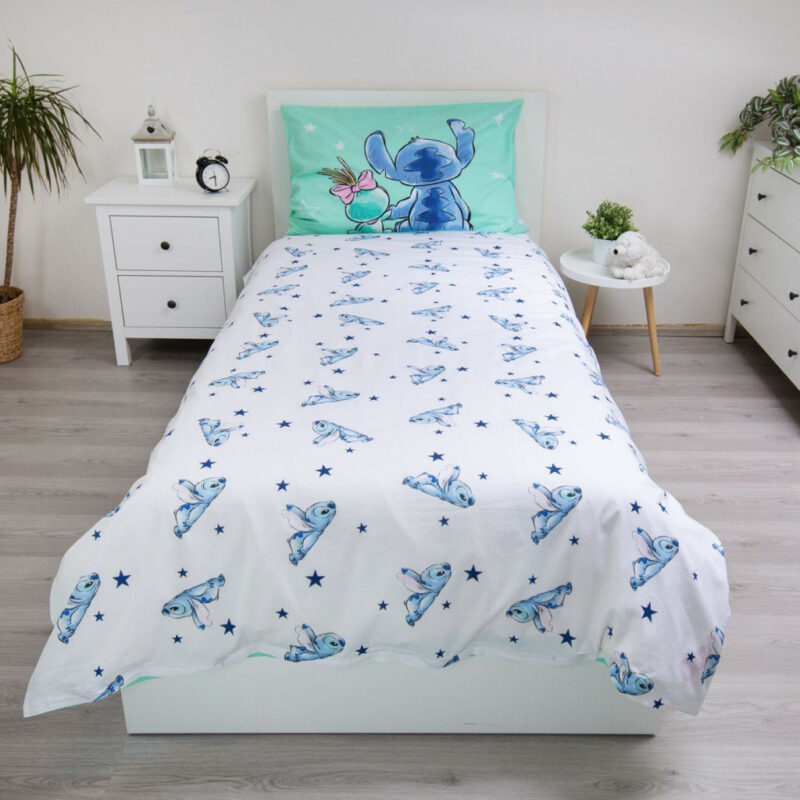 Disney Lilo and Stitch Buddies Σετ Μονή Παπλωματοθήκη Βαμβακερή 2 Τεμαχίων 140×200 και 70×90 cm 5886508
