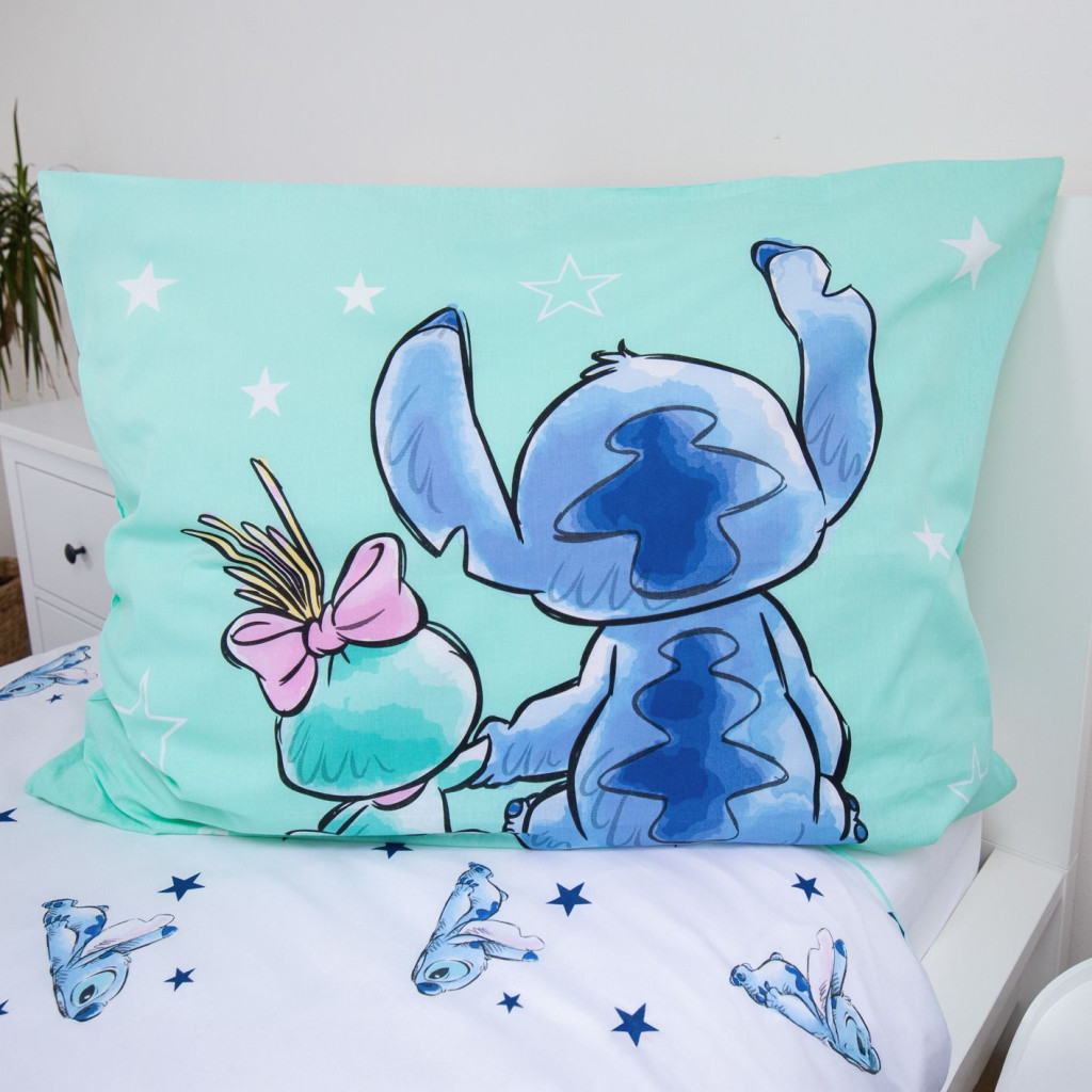 Disney Lilo and Stitch Buddies Σετ Μονή Παπλωματοθήκη Βαμβακερή 2 Τεμαχίων 140×200 και 70×90 cm