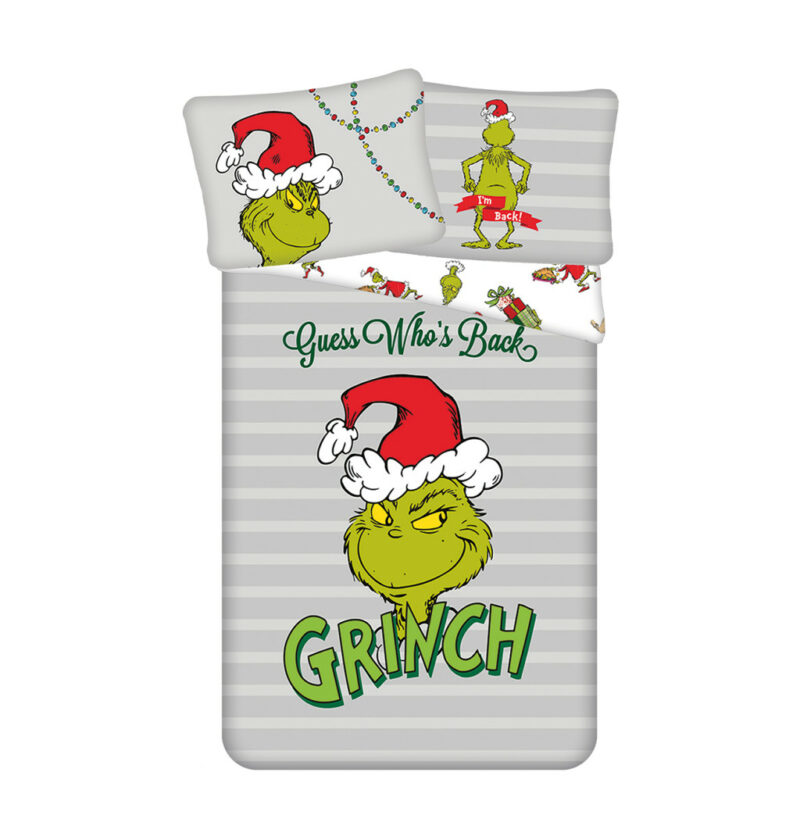 The Grinch Guess Who’s Back Σετ Μονή Παπλωματοθήκη Βαμβακερή 2 Τεμαχίων 140×200 και 70×90 cm 5905491