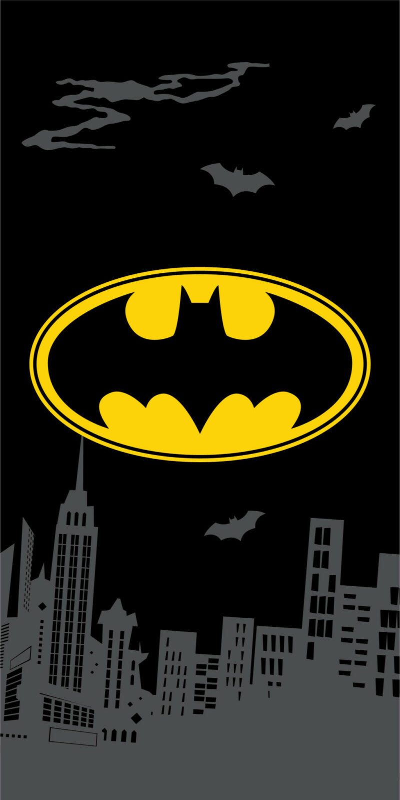 Batman The Emblem Πετσέτα Μπάνιου & Θαλάσσης 100% Βαμβάκι 70×140 cm 5903737