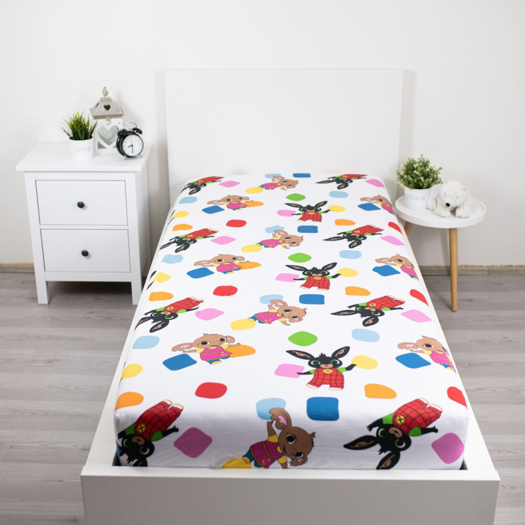 Bing Playing Together παιδικό σεντόνι μονό με λάστιχο 90x200 cm