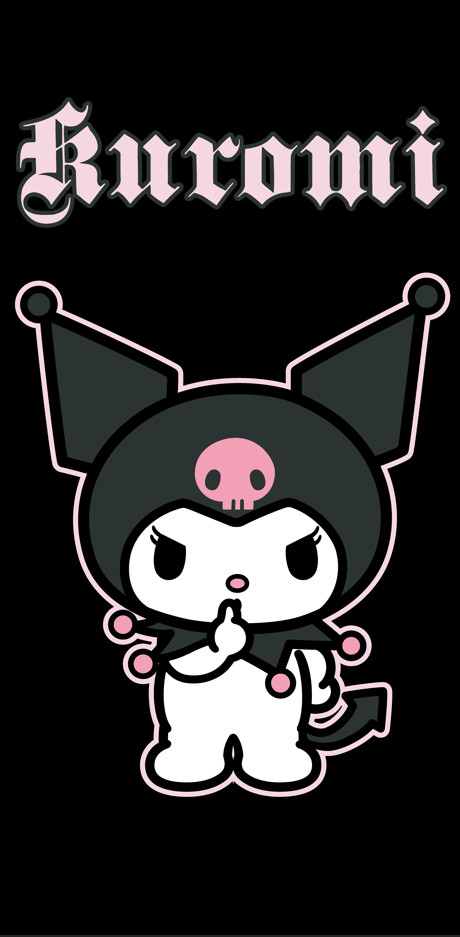 Hello Kitty Kuromi Black Πετσέτα Μπάνιου & Θαλάσσης 100% Βαμβάκι 70×140 cm 5903788