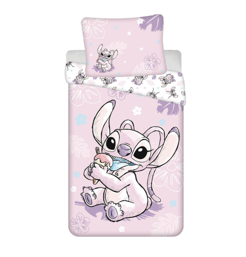 Disney Lilo and Stitch Ice Cream Σετ Μονή Παπλωματοθήκη Βαμβακερή 2 Τεμαχίων 140×200 και 70×90 cm 5899156
