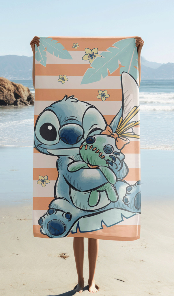 Disney Lilo & Stitch Tropical Hugs Πετσέτα Μπάνιου & Θαλάσσης 100% Βαμβάκι 70×140 cm 5894819