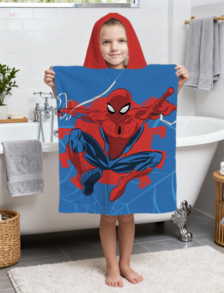 Spiderman Webshot Πετσέτα θαλάσσης πόντσο 100% cotton 50x115cm 5893312