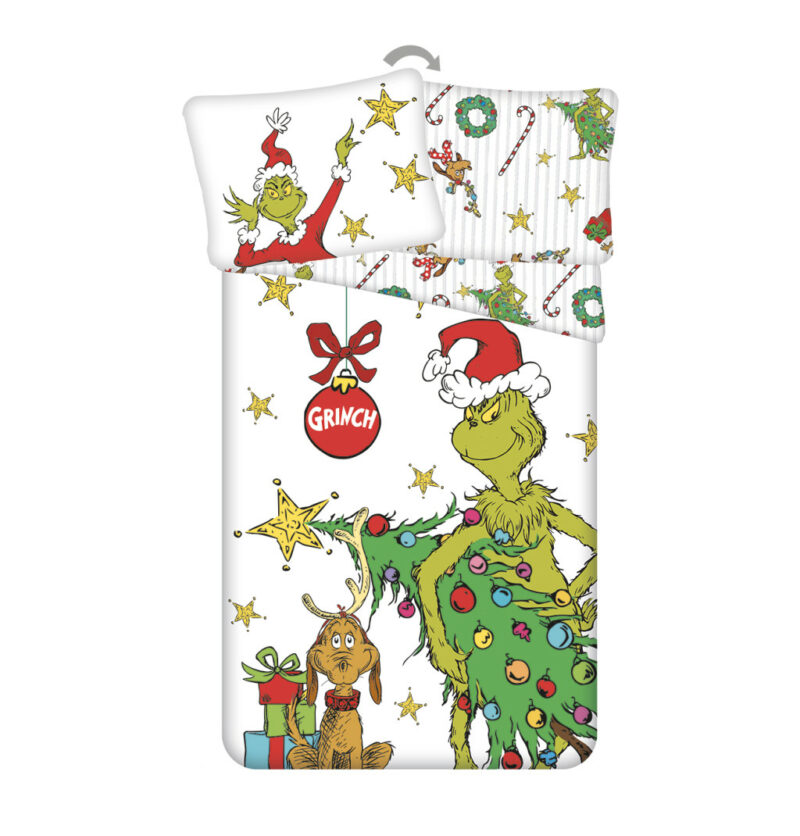 The Grinch Grinchmas Σετ Μονή Παπλωματοθήκη Βαμβακερή 2 Τεμαχίων 140×200 και 70×90 cm 5903931