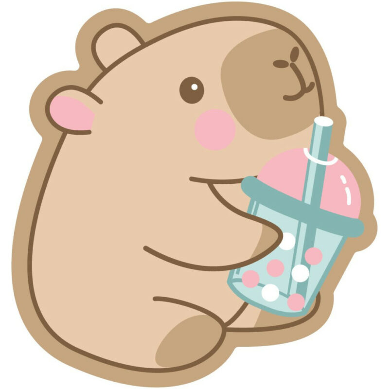 Capybara Drink Διακοσμητικό Μαξιλάρι 35×33 cm 5905260